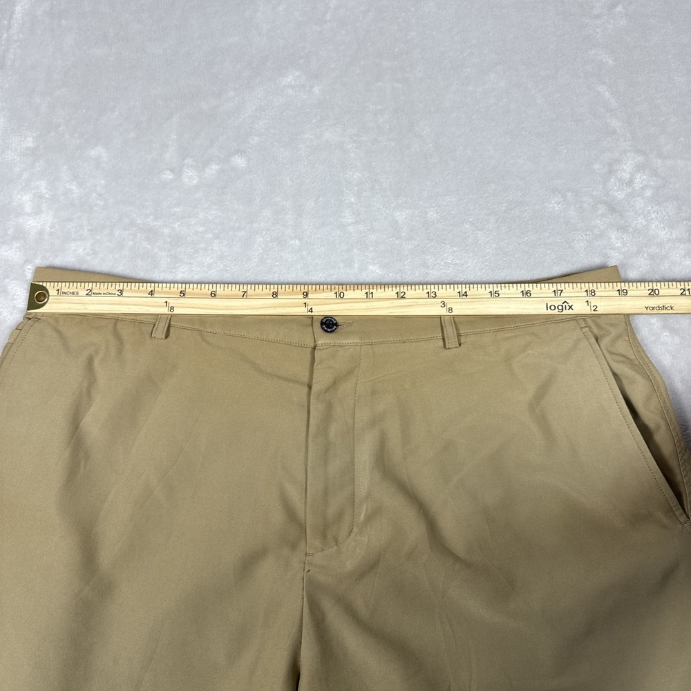 Dunning Everbest Golf Chino Shorts Mens Beige Khaki Flat Front Size 38 *Flaw - Picture 5 of 10